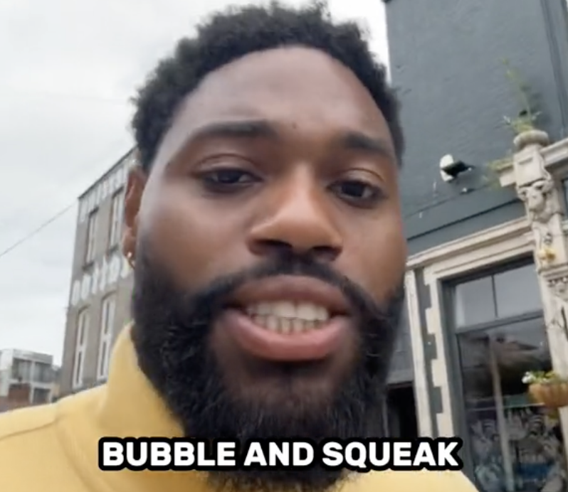 Man speaking in a TikTok video